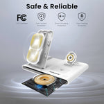 Load image into Gallery viewer, PowerGlow - Jabees PowerGlow 4-In-1 Foldable Wireless Charging Station With LED Night Light
