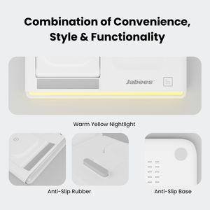 PowerGlow - Jabees PowerGlow 4-In-1 Foldable Wireless Charging Station With LED Night Light