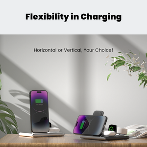 PowerGlow - Jabees PowerGlow 4-In-1 Foldable Wireless Charging Station With LED Night Light
