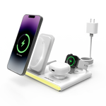 Load image into Gallery viewer, PowerGlow - Jabees PowerGlow 4-In-1 Foldable Wireless Charging Station With LED Night Light
