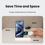Load image into Gallery viewer, PowerGlow - Jabees PowerGlow 4-In-1 Foldable Wireless Charging Station With LED Night Light
