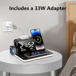 Load image into Gallery viewer, 7-in-1 Wireless Charging Station with Clock and Night Light
